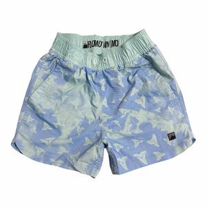 Flomotion Light Blue Shark Tooth Print Swim Trunks Boys Medium GUC